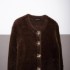 Foreign trade 2024 autumn new European and American style women's fashion temperament artificial fur effect knitted jacket 5755119