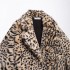 Foreign trade 2024 autumn new European and American style women's clothing fashion temperament lapel leopard print fur coat jacket 125577