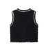 New European and American style women's fashion V-neck sleeveless vest style knitted sweater for autumn 2024 in foreign trade 8146105