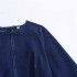 Foreign trade 2024 autumn new dress women's pullover round neck long sleeved zipper short denim 4365282