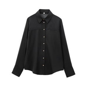 Foreign trade 2024 autumn new shirt top long fashion loose casual commuting versatile 8372259