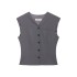 Foreign trade 2024 autumn new European and American style women's fashion casual V-neck slim fit top vest 2010703