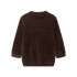 Foreign trade 2024 autumn new European and American style women's fashion temperament artificial fur effect knitted jacket 5755119