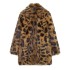 Foreign Trade 2024 Autumn New European and American Style Female Style Street Animal Pattern Plush Coat 1247701001