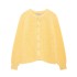 Foreign Trade 2024 Autumn New European and American Style Women's Fashion Casual Round Neck Long Sleeve Single breasted Knitted Sweater cardigan