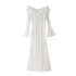 Foreign trade 2024 autumn new women's clothing European and American style fashionable temperament elegant trumpet sleeves one shoulder lace dress