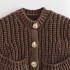 Foreign Trade 2024 Autumn New European and American Style Women's Fashion Casual Short Round Neck Coarse Needle Knitted Vest