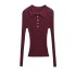 Foreign Trade 2024 Autumn New Knitted Shirt Women's Wear European and American Style Flip Collar Single breasted Slim fit Long Sleeve 9598124