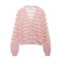 Foreign Trade 2024 Autumn New European and American Style Women's Fashion Leisure Loose Layered Decorative Knitted Jacket 0014109