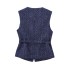 Foreign Trade 2024 Autumn New Knitted vest V-neck with a row of buttons for a small fragrant style socialite 9298725