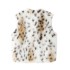 Foreign trade 2024 autumn new European and American style women's fashion temperament street animal pattern sleeveless round neck artificial fur vest