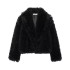 Foreign trade 2024 autumn new European and American style women's clothing fashion temperament loose collar versatile artificial fur jacket