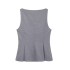 Foreign trade 2024 autumn new European and American style women's clothing fashion temperament sleeveless double breasted boat neck top 3067102