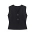 Foreign Trade 2024 Autumn New Vest, Hand Hook Knitted V-neck, Outer Comb, Casual Versatile 4192015