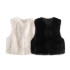 Foreign Trade 2024 Autumn New Vest, Hand Hook Knitted, Casual and Versatile Design Sense 1255799