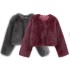 Foreign trade wholesale European and American style women's clothing French artificial fur effect short jacket jacket 6318261