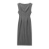 2024 autumn new women's solid color pullover round neck sleeveless waist pleated MIDI dress 6962231