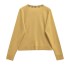 Foreign trade 2024 autumn new knitted sweater European and American style round neck solid color loose fitting pullover women's French 8851110