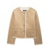 Foreign Trade 2024 Autumn New Jacket Jacket, Women's Short Style, niche design sense, round neck retro 6318269