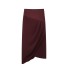 Foreign Trade 2024 Autumn New European and American Style Women's Fashion temperament Elegant Asymmetric Midi Half length Skirt 8522762