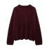 AliExpress Wholesale 2024 Autumn New Products European and American Cross border Women's Clothing Street Fashion Solid Color Round Neck Large silhouette Pullover