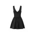 European and American style sexy deep V-neck bow tie with fish bone waist cinched vest skirt short skirt spicy girl slim fit dress female