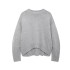 Foreign Trade 2024 Autumn New European and American Style Women's Fashion Casual Round Neck Long Sleeve Folded Sleeve Knitted Sweater 3920180