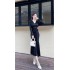 Real shooting spot autumn and winter high-end heavy industry sequin dress temperament strap fashionable feminine fish tail long skirt dress