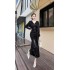 Real shooting spot autumn and winter high-end heavy industry sequin dress temperament strap fashionable feminine fish tail long skirt dress