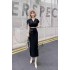 Real time shooting of high-end women's lace patchwork temperament dress, slim fit fashionable and elegant dress trend