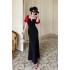 Real time spot fish tail long skirt for women's summer 2024 new style socialite temperament bubble sleeves slim fit high-end dress dress