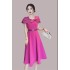 In stock 2024 summer light luxury socialite design dress, high-end waist cinching slimming and elegant temperament dress