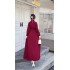 Design sense: High neck knitted dress for women's autumn and winter new style, slim fit and inner style, with a cinched waist to show off thinness and a large swing long skirt