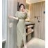 Real time spot summer socialite goddess elegant dress dress design sense tassel irregular temperament dress