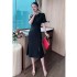 Real time spot summer clothing with high-end feel, heavy nail bead temperament, banquet dress, slim fit, fish tail slit, elegant dress