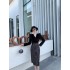 Real time spot autumn outfit new stylish sequin splicing velvet socialite slim fit bag hip slit dress for women