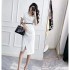 Real time spot summer new style high-end temperament lace splicing pile collar slimming socialite elegant dress dress