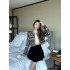 Mingyuan Xiaoxiang style set, women's autumn and winter temperament fashionable Xiaoxiang style woven jacket, slimming high waisted velvet skirt