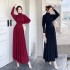 Design sense: High neck knitted dress for women's autumn and winter new style, slim fit and inner style, with a cinched waist to show off thinness and a large swing long skirt