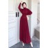 Design sense: High neck knitted dress for women's autumn and winter new style, slim fit and inner style, with a cinched waist to show off thinness and a large swing long skirt