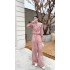 Real time spot high-end temperament set autumn new fashion short top high waist wide leg pants two-piece set