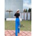 Real time spot high-end style imperial sister style suit with lapel and lace patchwork top, exuding a slimming and wide leg long pants set