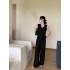 Real time spot high-end casual suit for women in summer, retro old money style, textured striped vest, wide leg pants