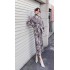 Realistic shooting of high-end Western style printed flowing dress for 2024 spring new high waist slimming chiffon long dress for women