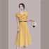 In stock 2024 summer light luxury socialite design dress, high-end waist cinching slimming and elegant temperament dress