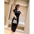 Real time spot summer new style temperament slim fitting feminine style tight fitting mid length skirt looks slim and stylish, hip hugging dress for women