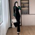 2024 autumn clothing popular new Chinese style button top micro pull pants set for women 9585