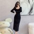 Lace dress 2024 new dress, high-end, light luxury, niche, long style, stunning interior dress 5927