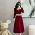 Real time shooting of a small fragrance style two-piece set for women with a sense of luxury, French retro Hepburn style, socialite temperament dress 5897