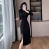 2014 Autumn New Chinese style Improved Split Long Sleeve Cheongsam Dress 6910